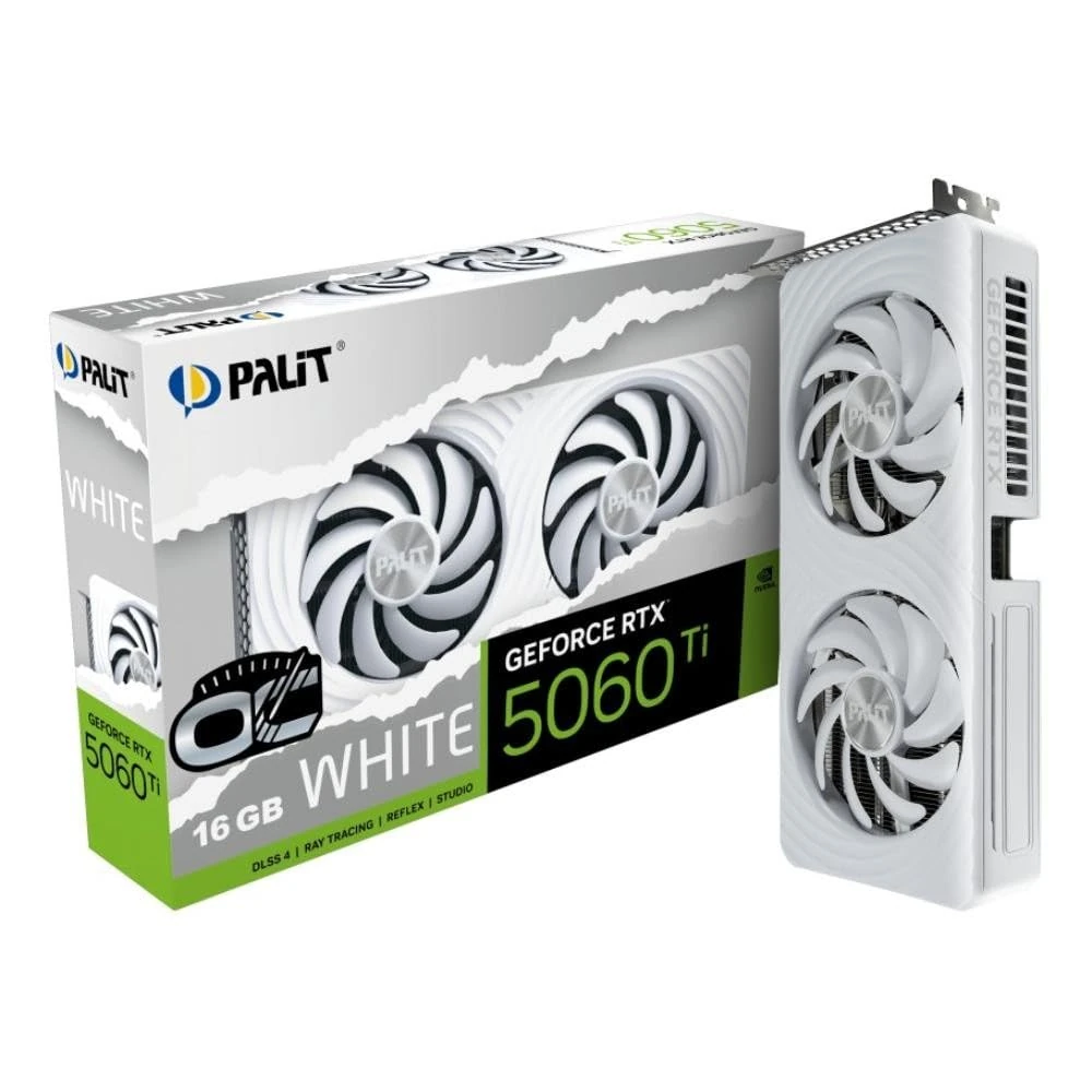 Palit GeForce RTX 5060 Ti White OC NVIDIA 16 GB GDDR7 5060 TI 16 GB OC WHITE