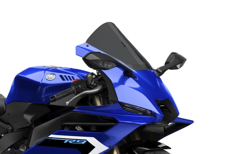 Puig 22285F R-Racer Windscreen, sport screen made of high-impact acrylic with aerodynamic design, wind tunnel tested and TÜV certified, Dark Smoke