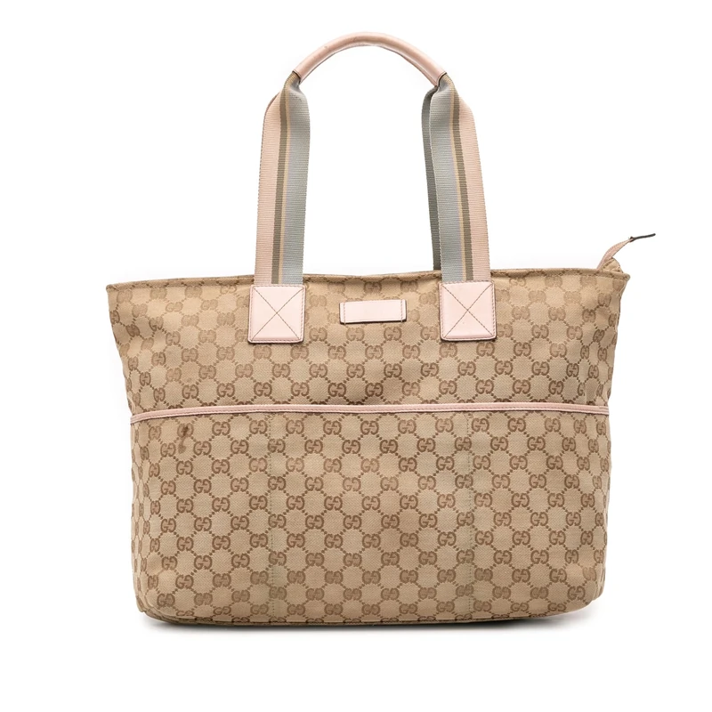 Gucci Pre-Loved GG Canvas Web Tote