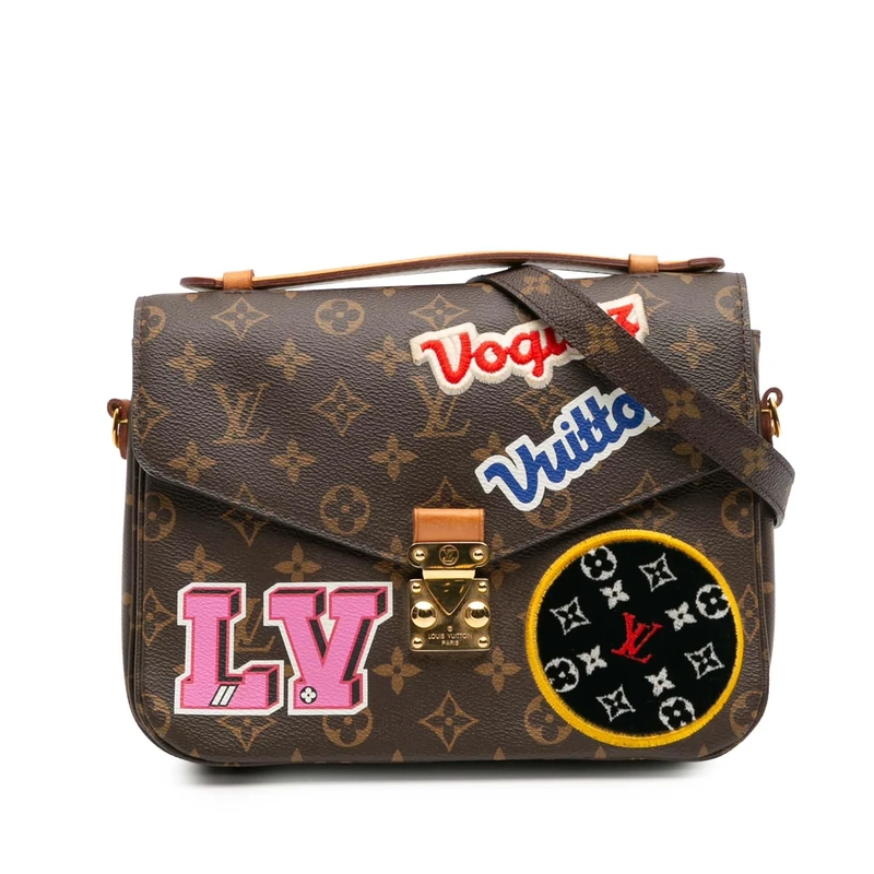 Louis Vuitton Pre-Loved Monogram Patches Pochette Metis Handbag