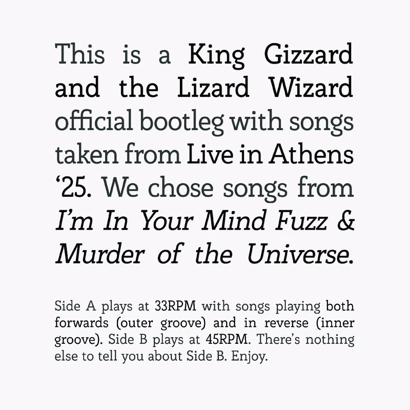 Songs From I'm In Your Mind Fuzz & Murder Of The Universe Live In Athens '25 - Image 1