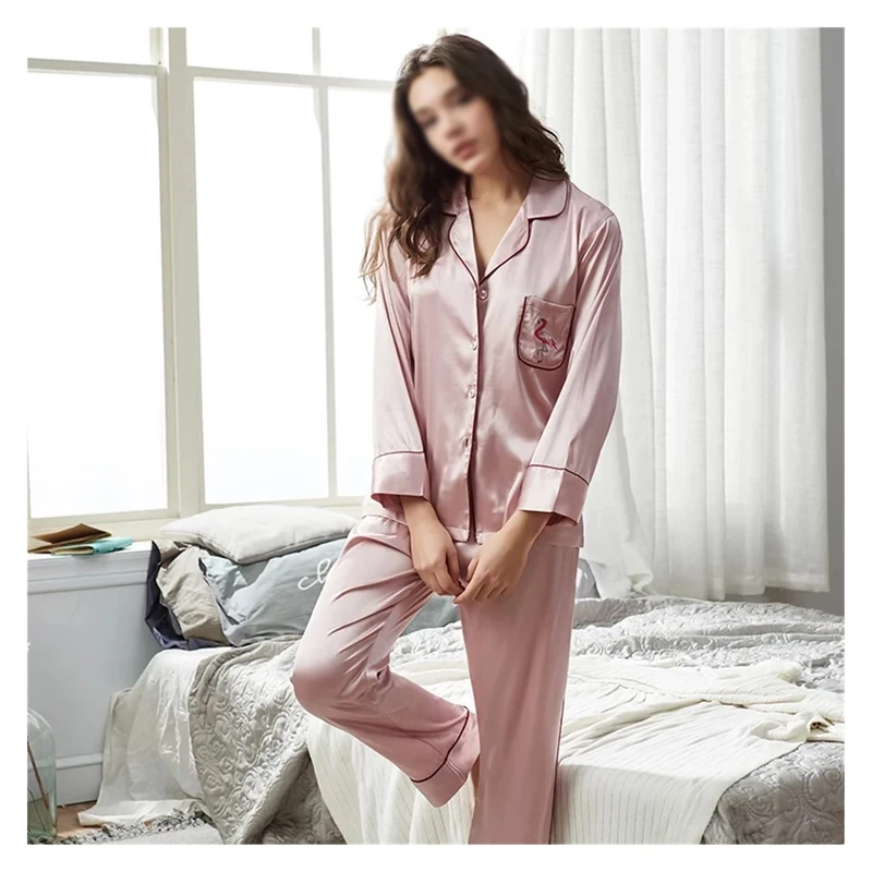 LJIANGD Delightfully Soft Women's Silk Sleepwear Set - Home Wear, Sleeping & Nightgown