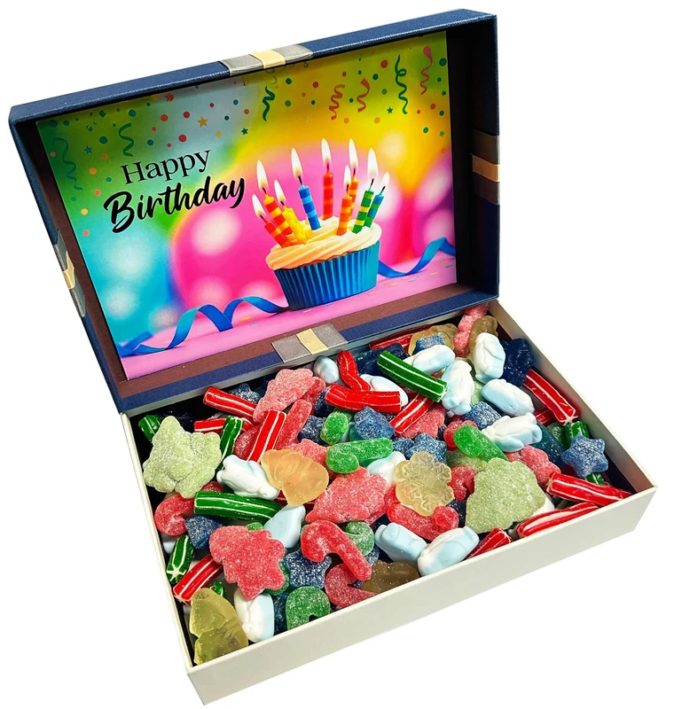 Happy Birthday Pick & Mix Sweets Gift Box for Women Men and Kids- 600g Pick and mix Christmas Sweet Treat for all Birthday Gift Idea