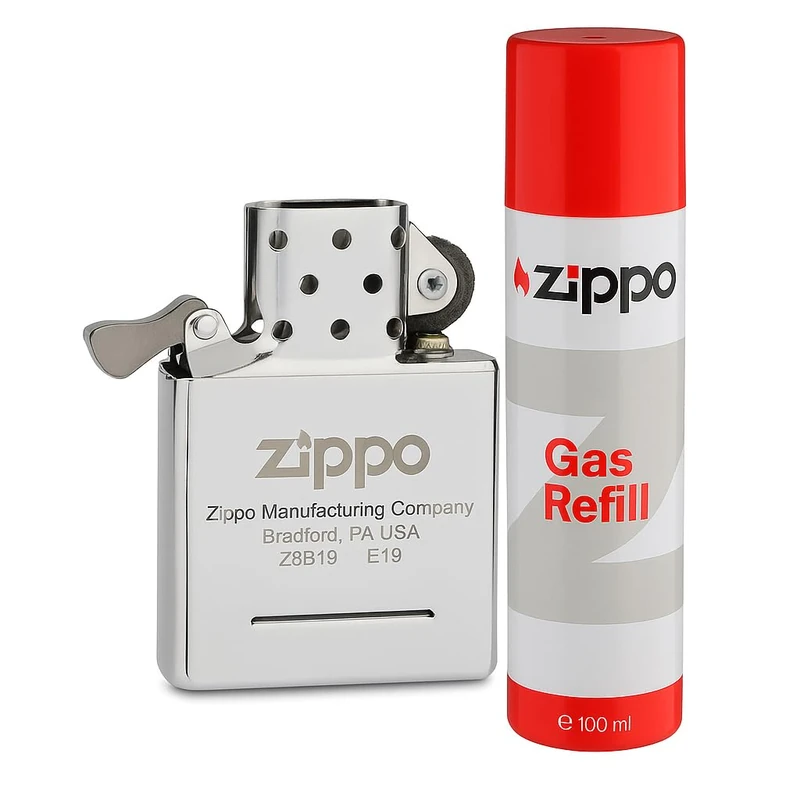 SWL Zippo Flame Insert with Gas Refill | Windproof Flame | Durable Refillable Lighter Insert for Everyday & Outdoor Use (SINGLE FLAME LIGHTER INSERT + 100ML GAS REFILL)
