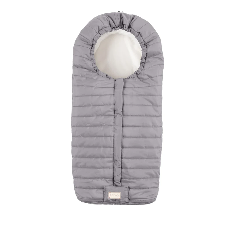 Nuvita Moovo 9658 Junior Slender | Universal Stroller Footmuff | Maximum Cold Protection from 6 to 36 Months (100 cm) | Ultra Thin, Lightweight and Protective up to -10 °C | Light Grey