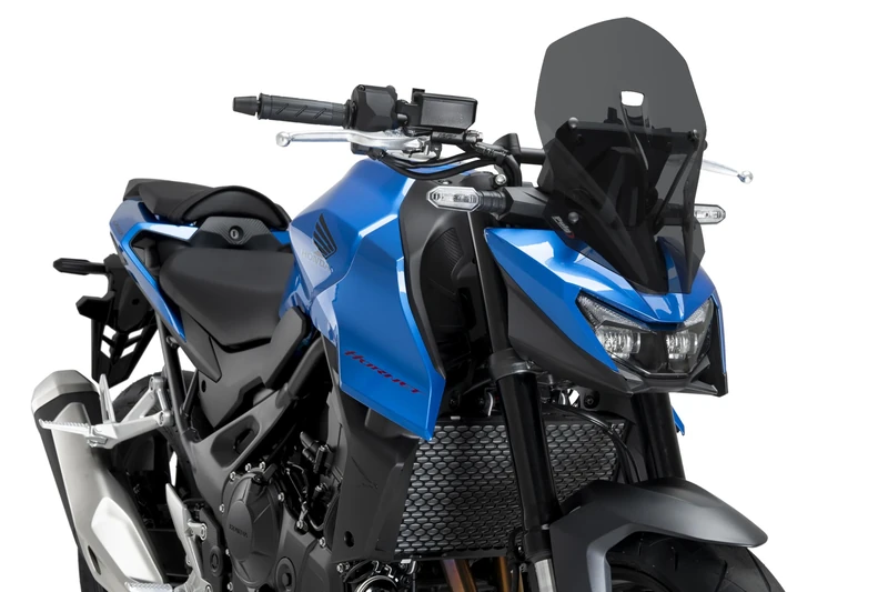 Puig 22424F New Generation Touring, sport screen made of high-impact acrylic with aerodynamic design tested in wind tunnel, metal supports and TÜV approved, Dark Smoke