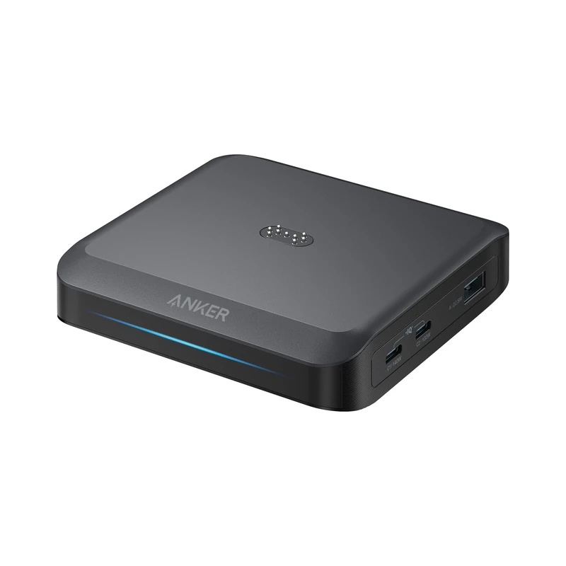 Anker Charging Base, 150W Max Fast Charging for 4 Devices, Works with Prime Power Banks with Pogo Pins, For MacBook Pro/Air, Dell, iPhone 17/16/15 Series, Samsung, and More (Power Bank Not Included)