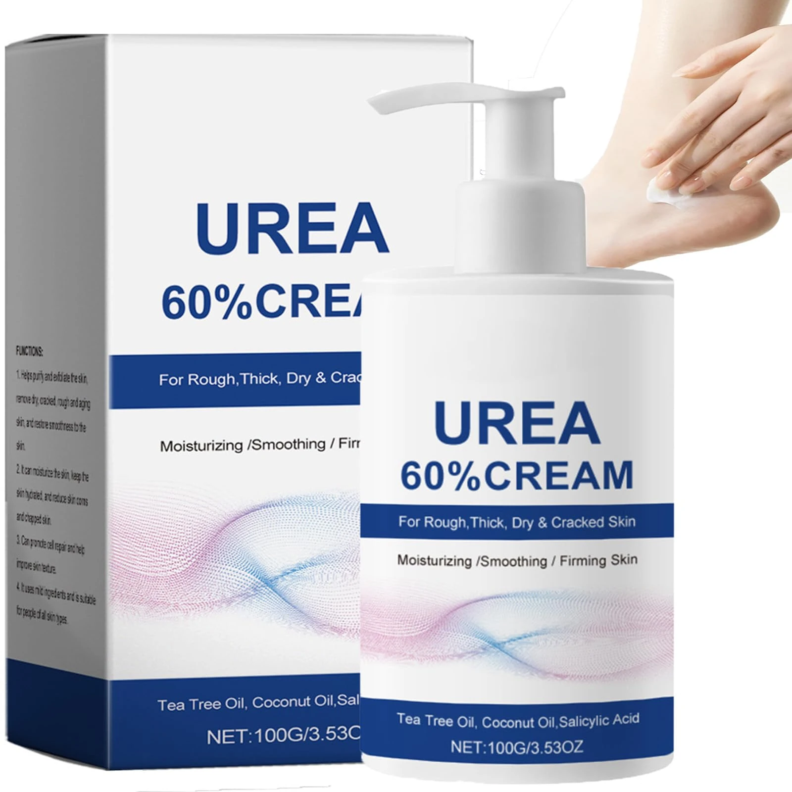 Intensive 60% Urea Cream for Cracked Heels & Dry Skin – Deep Moisturizing Foot & Hand Treatment – Softens Calluses on Feet, Knees & Hands – Ultra-Hydrating Formula for Smooth, Nourished Skin