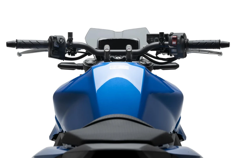 Puig 22423H New Generation Sport, sport windscreen made of 3 mm methacrylate with aerodynamic design tested in wind tunnel, metal supports and TÜV approved, Smoke