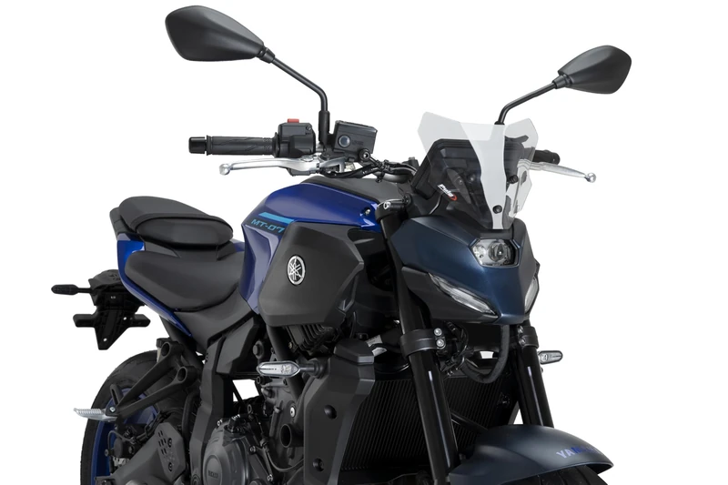 Puig 22412W New Generation Sport, sport windscreen made of high-resistance methacrylate with aerodynamic design tested in wind tunnel and TÜV approved, Clear