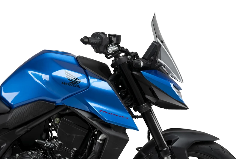 Puig 22424H New Generation Touring, sport screen made of high-impact acrylic with aerodynamic design tested in wind tunnel, metal supports and TÜV approved, Smoke