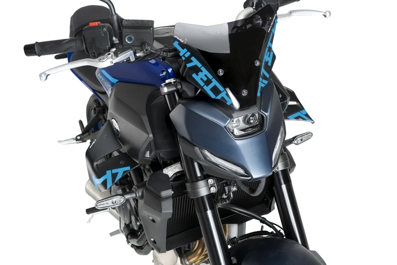 Puig 22412S New Generation Sport, sport windscreen made of high-resistance methacrylate with aerodynamic design tested in wind tunnel and TÜV approved, Graphics