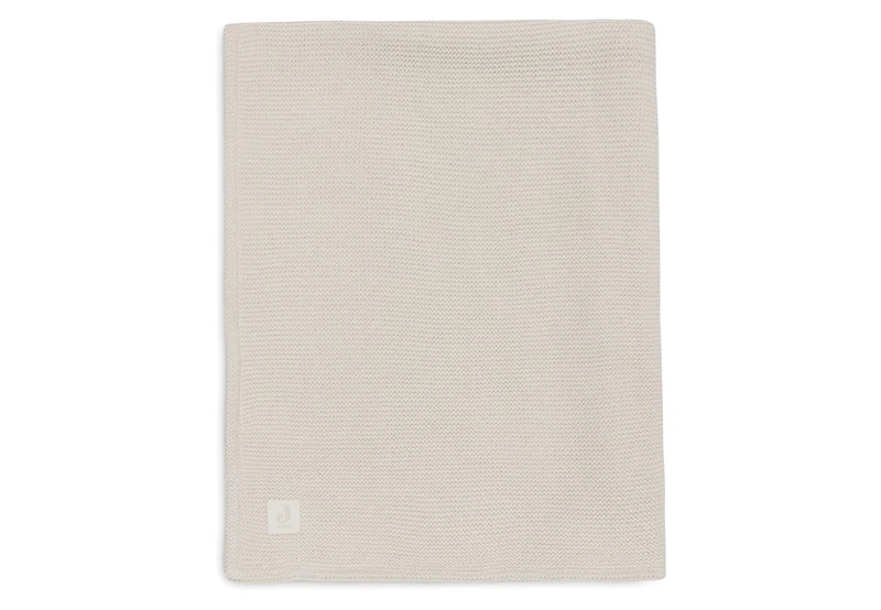 Jollein Baby Blanket Basic Knit - Oatmeal/Velvet - 110x150cm - Cotton - for Toddler Bed - 2.0 TOG - Oeko-TEX Certified