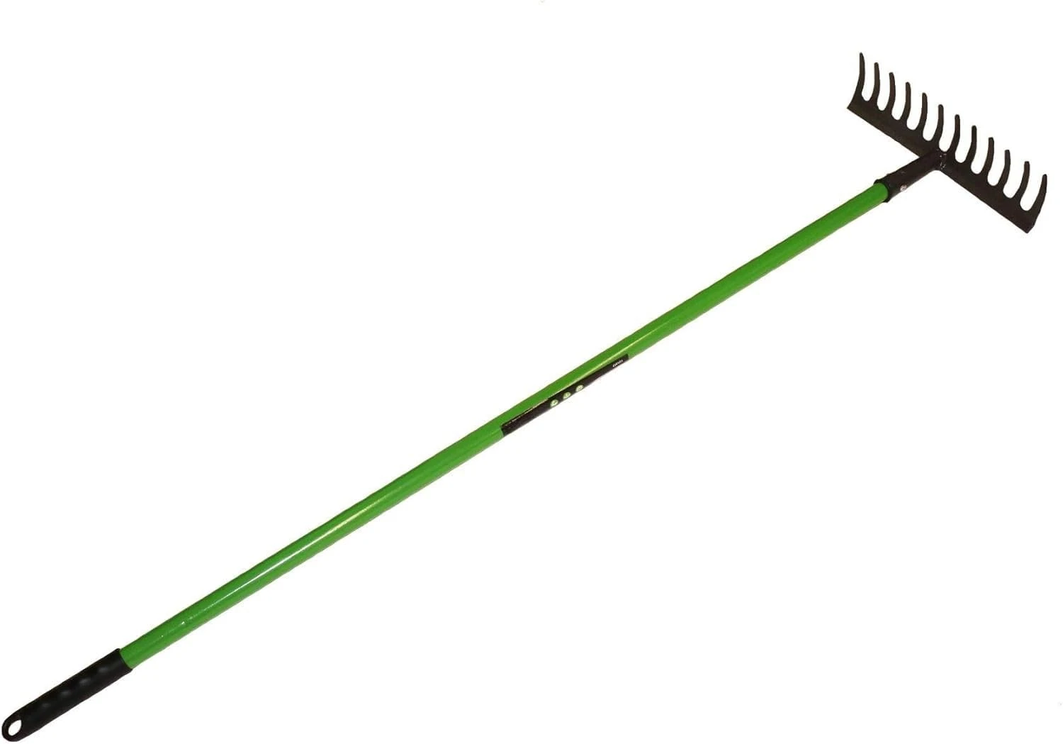 Heavy Duty Garden Rake with Long Handle – 12 Teeth Carbon Steel Lawn Raker Tool for Soil, Grass, Leaves & Weed Removal – Durable Metal Gardening Tool