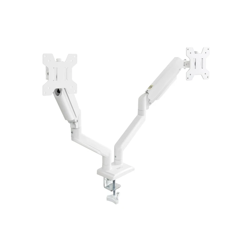 TOOQ DB1434TNR-W Desk Mount for 2 Displays 13"-34" White
