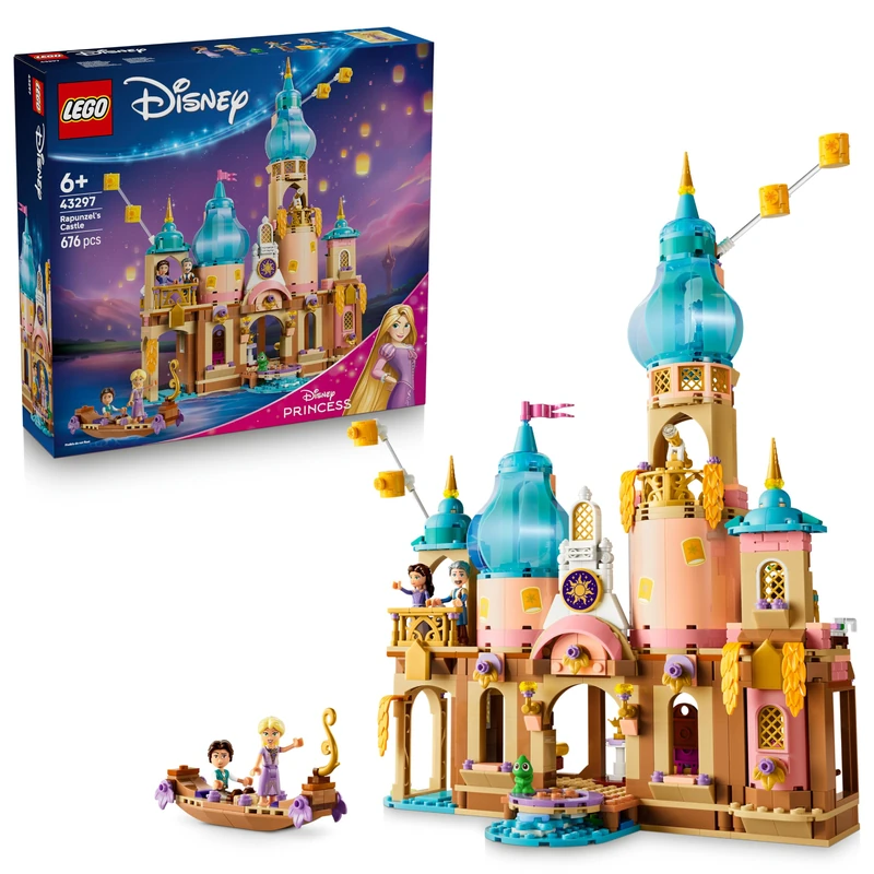 LEGO | Disney Princess Rapunzel's Castle Toy - Display Model w/ 4 Mini Dolls, Pascal Figure & Accessories - Birthday Gift for 6+ Year Old Girls & Tangled Movie Fans - 43297