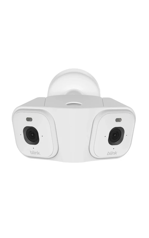 Blink Arc (newest gen) | Plug-in with Panoramic Vision [Subscription Plus Plan required], 180° coverage, dual-camera security solution for Mini 2K+, single power source | 2 cameras – White
