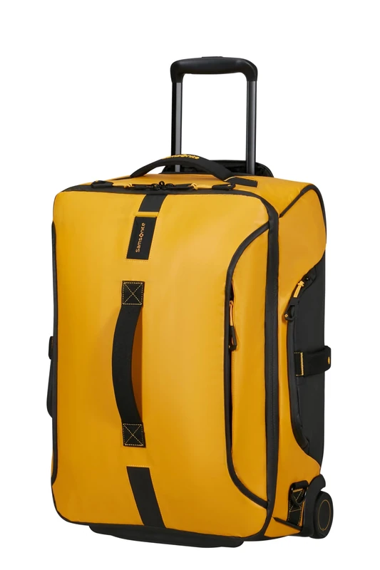 Samsonite Paradiver Light - Wheeled Duffle Bag & Backpack (55 cm), Small, Hand Luggage, Water-Repellent, Lightweight, 51L, Yellow (Yellow)