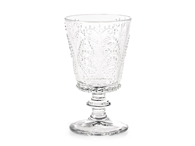 H&H Set of 4 Clear Glass Garden Glasses 25cl - Elegant, Durable and Dishwasher Safe