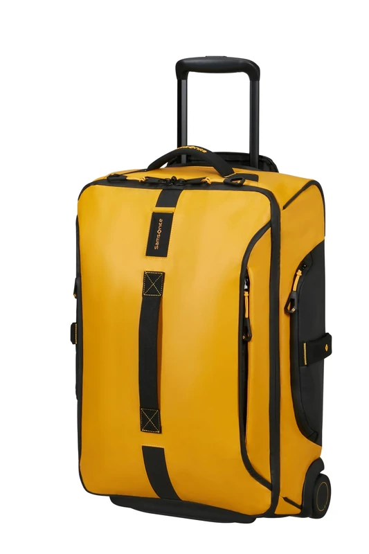 Samsonite Paradiver Light - Wheeled Duffle Bag (55 cm), Small, Hand Luggage, Water-Repellent, Lightweight, 48.5L, Yellow (Yellow)