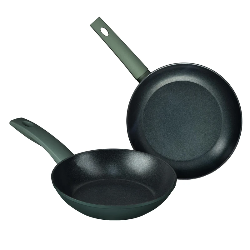 Prestige Earth Friendly Non-Stick Induction Frying Pan Twin Pack – 24cm & 28cm, Non-Toxic, Plant Based Coating, Made in Italy