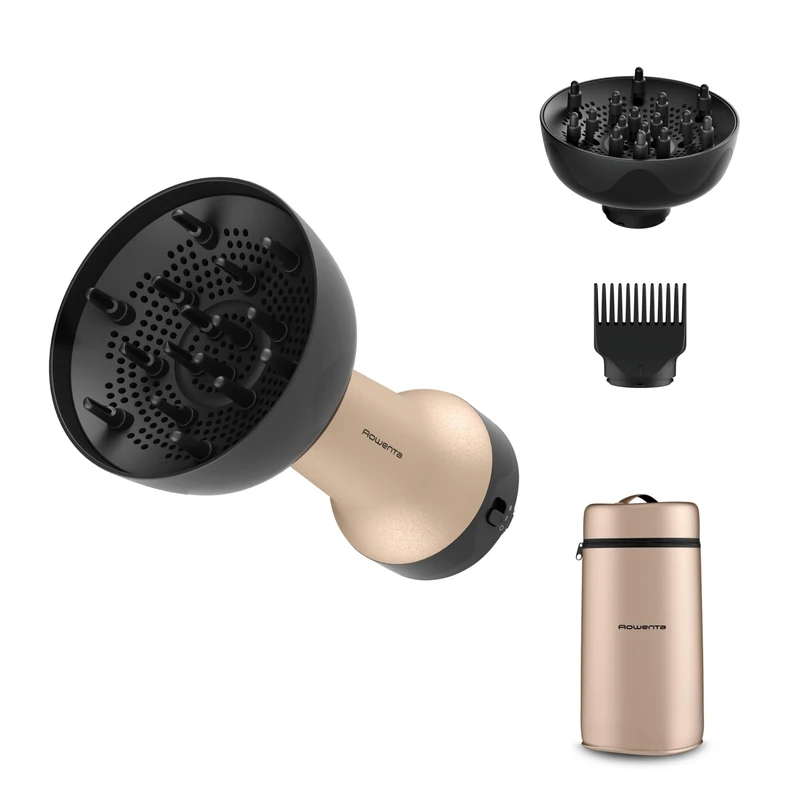 Rowenta Curl Harmony 3-in-1 Hot Air Diffuser for Curly Hair, Ergonomic Design, 3 Accessories and Hot Air Diffuser Bag CV7D30E0 - Image 1