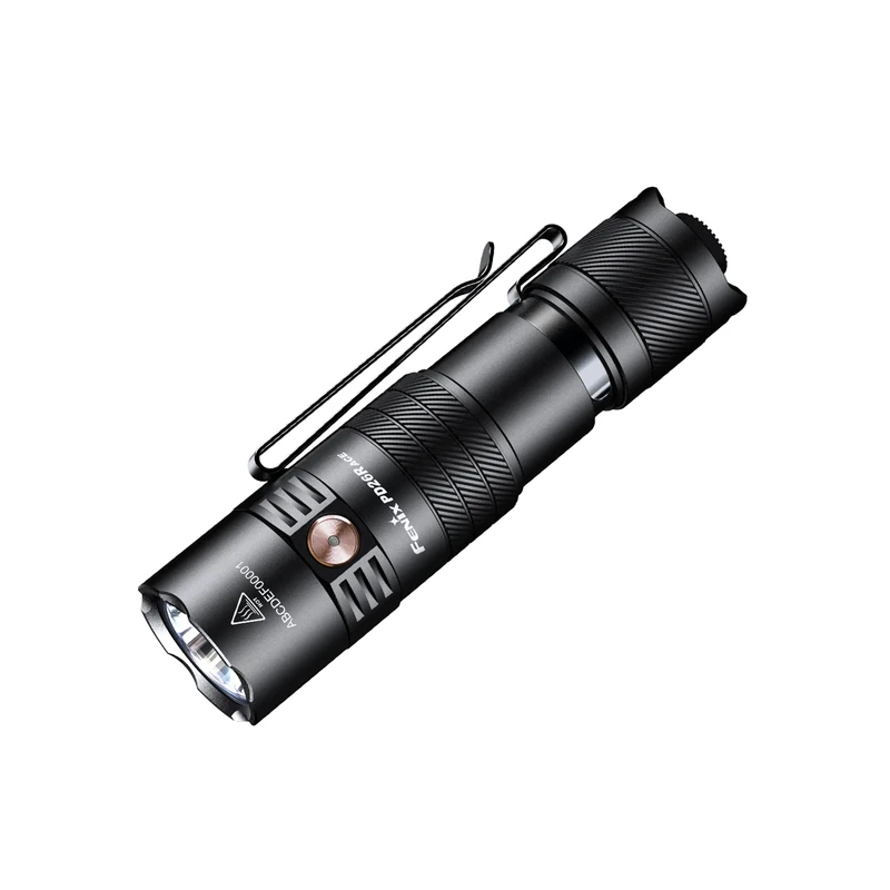 Fenix PD26R ACE Rechargeable Compact Outdoor/Security Torch | 1300 Lumen | 354m | 556 Hrs Max | Set Function - Selectable Profiles, Rotary USB Port Cover | IP68, Black