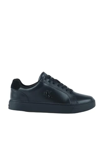 Calvin Klein Men's Classic Cupsole Laceup LTH Ym0Ym01435 Low Top, Black (Triple Black/Black), 10.5