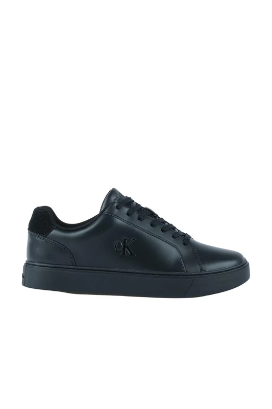 Calvin Klein Men's Classic Cupsole Laceup LTH Ym0Ym01435 Low Top, Black (Triple Black/Black), 11