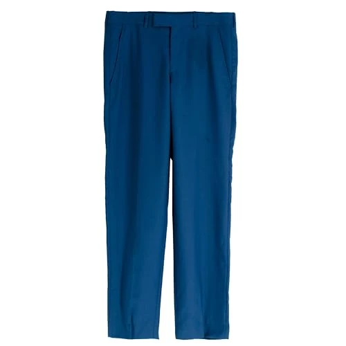 Alexander McQueen Pre-Loved Men's Blue Wool Pleat Detail Trousers