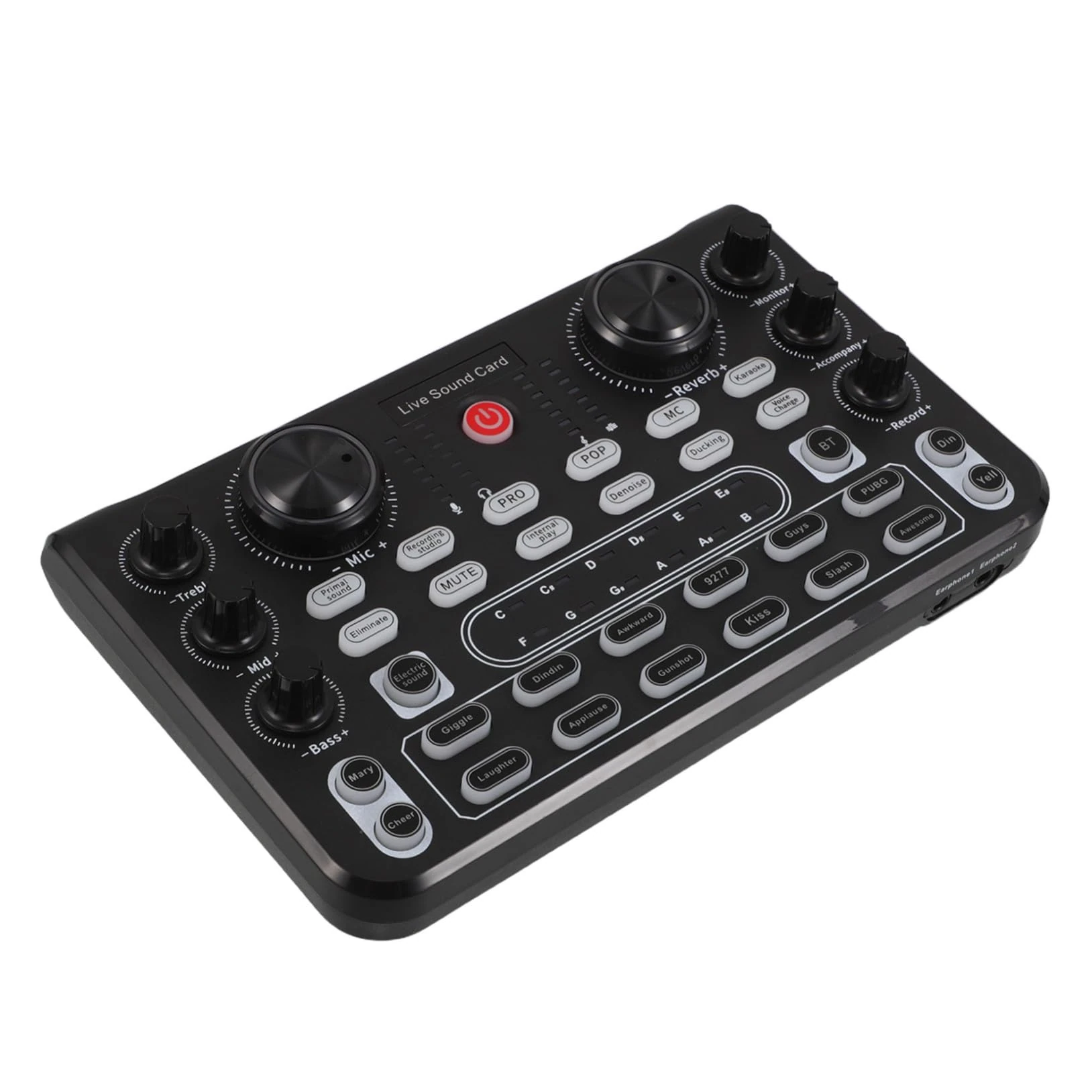 NOLITOY Compact Portable Live Sound Card Mixer for Desktop Singing with Multi-language Audio Mixing Efficient User-friendly Interface for Streaming Gaming Recording and Travel