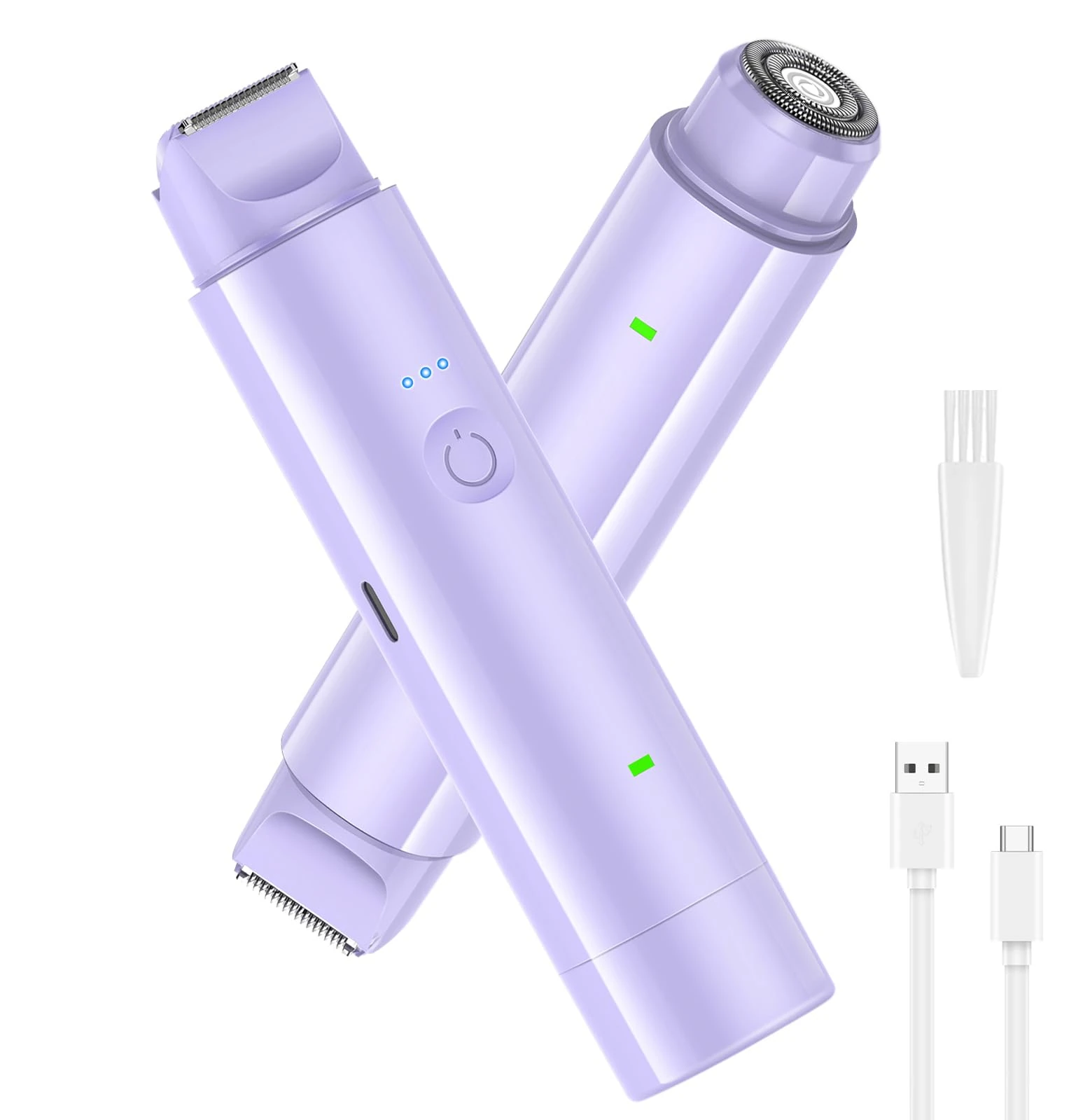 Lady Shavers for Women, 2-in-1 Bikini Trimmer for Wet and Dry, 2025 New Electric Razor for Women, Advanced Painless, Waterproof & Rechargeable Razors for Bikini Underarm Leg Arm Body Face