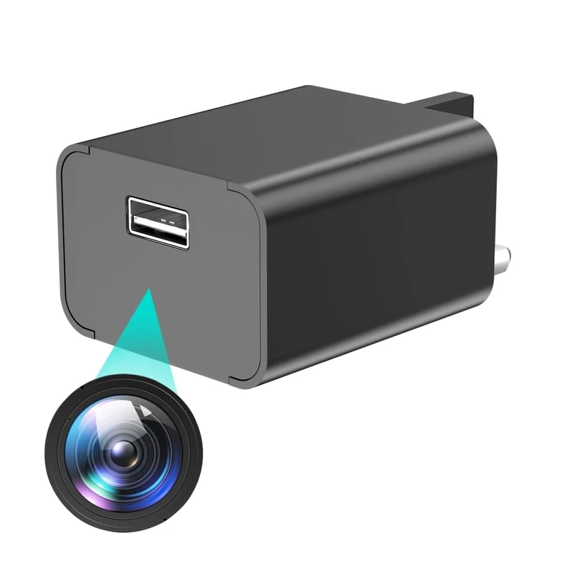 UIKOP 64GB Spy Camera Hidden Camera USB Charger Camera 1080P HD with Motion Detection Night Vision Indoor Nanny Camera Mini Cam for Home Office Security, No WiFi