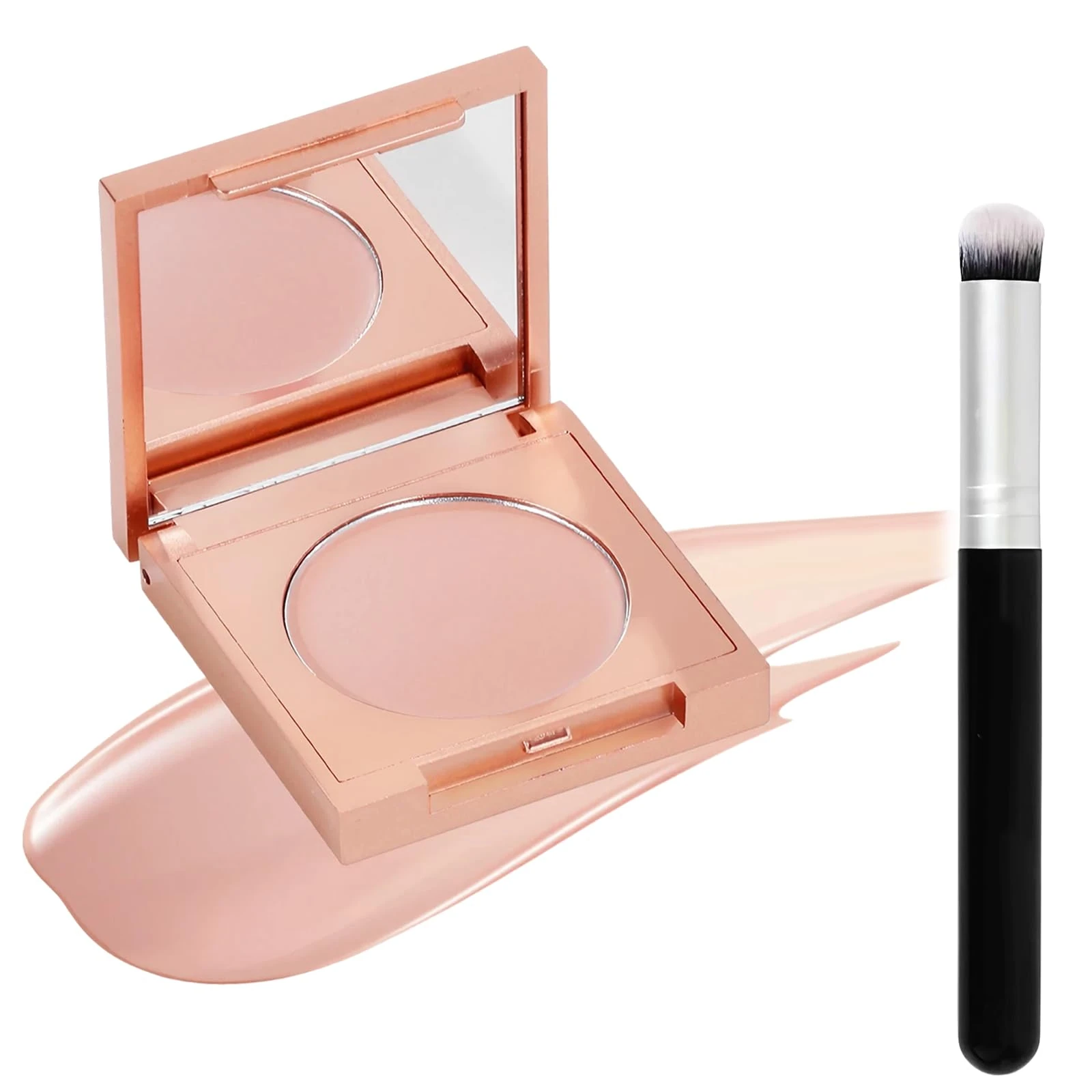 Under Eye Concealer, Lightweight Magic Under Eye Corrector with Brush, Colour Corrector Dark Circles, Fine Lines Undereye Corrector Concealer, Crease-Proof Full Coverage Makeup for Women
