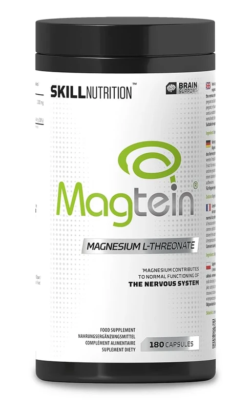 Skill Nutrition Magtein® Magnesium L-Threonate | 180 Tablets | Advanced Magtein® Magnesium Form | Supports Cognitive Function & Focus | High Bioavailability | Premium Dietary Supplement*.