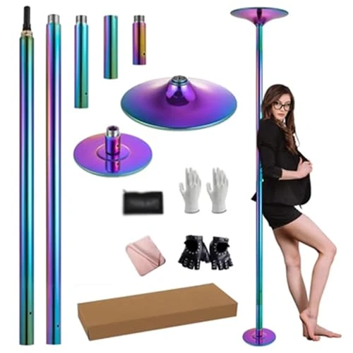 Dancing Pole,Fixed Dance Pole For Home, Portable & Removable Stripper Fitness Pole, Adjustable Height, Static And Rotating, Dance Pole For Beginners Exercise