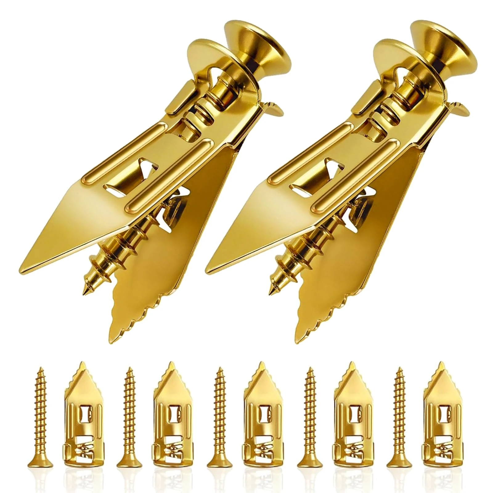 Valorada 200Pcs Plasterboard Fixings, Drywall Self Drilling Anchors with Screws Kit, 100Pcs Sheetrock Anchors and 100Pcs Screws, Eliminating The Need for Drilling or Punching Holes in The Wall