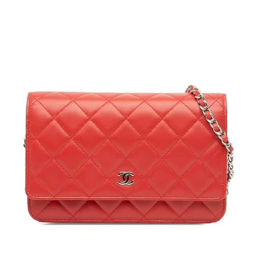 Chanel Pre-Loved CC Quilted Lambskin Wallet on Chain Handbag