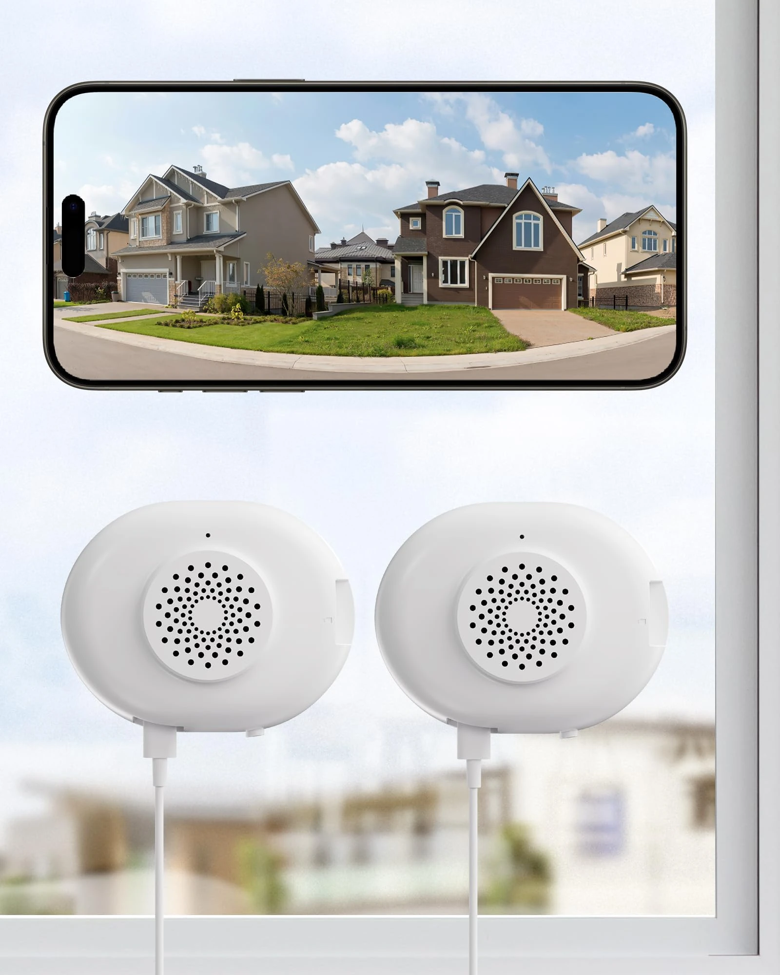 ZOSI 2 x C680 3MP 2K Window Security Camera, Full Color Night Vision, Indoor Plug-in WiFi Camera for Home Security, AI Human Vehicle Detection, 2.4/5GHz WiFi, 24/7 Recording, 2 Way Talk, Easy Install