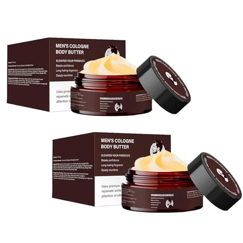 Body Butter for Men, Cologne Body Butter, Boost Charisma & Confidence, Deep Nourishment & Long-Lasting Hydration (2pcs)
