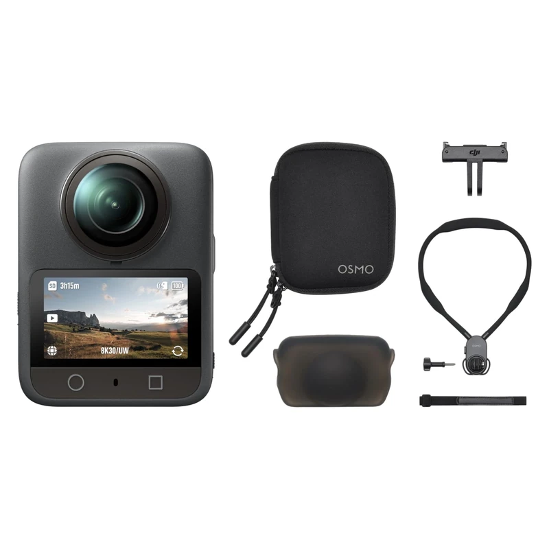 DJI Osmo 360 Neck Mount Combo, 360 Camera With 1-Inch 360° Imaging, 170° FOV, Native 8K 360° Video, Magnetic Quick-Release, Hanging Neck Mount Max, Action Camera for Riders