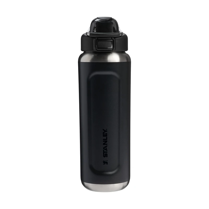 STANLEY 1913 Wellspring Bottle 0.7L - Cold For 12 Hours - Iced For 40 Hours - BPA-Free Recycled Stainless Steel Flask - Leakproof - Dishwasher Safe - Black 2.0