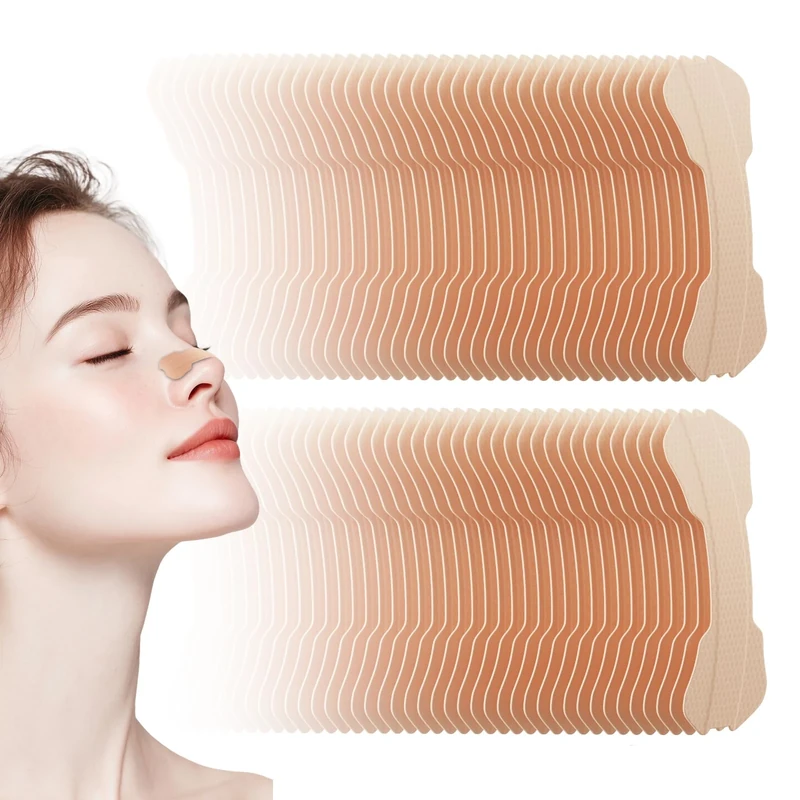 Nasal Strips 80PCS, Anti snoring Devices, Nose Strips for Breathing, Snoring Aid for Men and Women, Relieves Nasal Congestion Helps Reduce Snoring