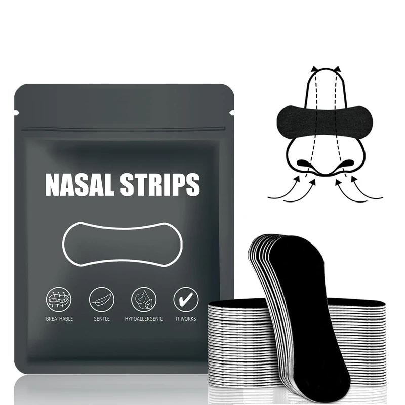 Nose Strips, Nasal Strips for Sleeping (60 Count) - Anti Snoring Nose Strips for Breathing for Sleeping Stop Snoring Aids for Men Women Nose Breathing Strips, Reduce Snoring, Improve Sleep Quality