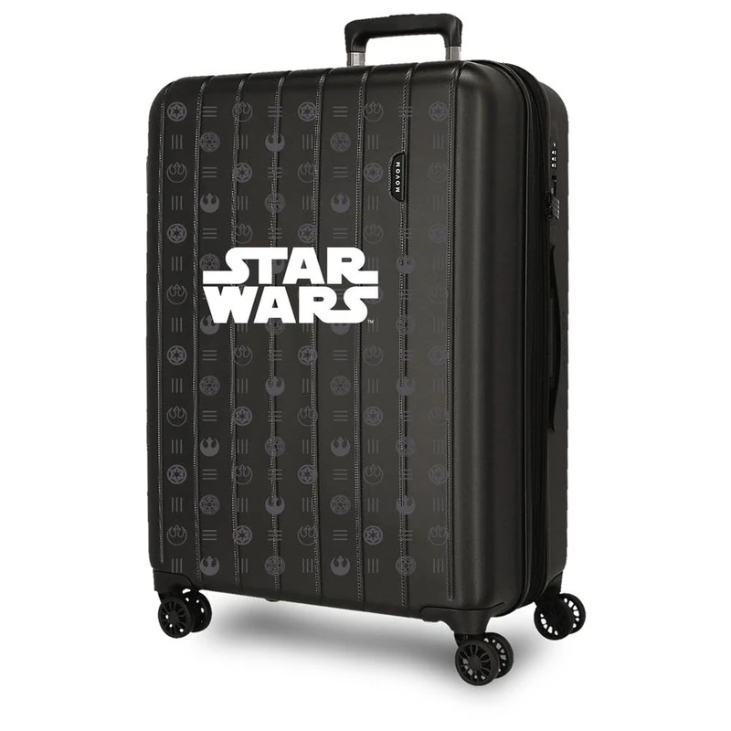 Joumma Star Wars Black Medium Suitcase Black 48x65x27cm Rigid 3.5kg TSA Lock Integrated ABS 3.5kg 72L Extendable