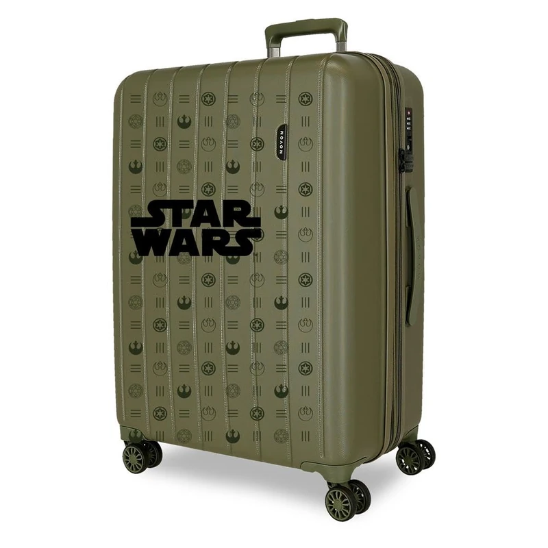 Joumma Star Wars Green Medium Suitcase Green 48 x 65 x 27 cm Rigid 3.5 kg TSA Closure Integrated ABS 3.5 kg 72L Extendable