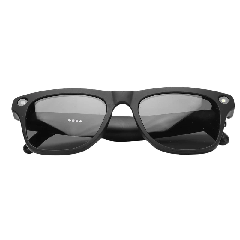 XUMIUZIY 4K Camera Glasses, AI Smart Glasses with Real Time Translation & Visual Dialogue, Bluetooth 5.4 Audio Sunglasses with Microphone & Speaker, Flash, Voice Assistant (Black)