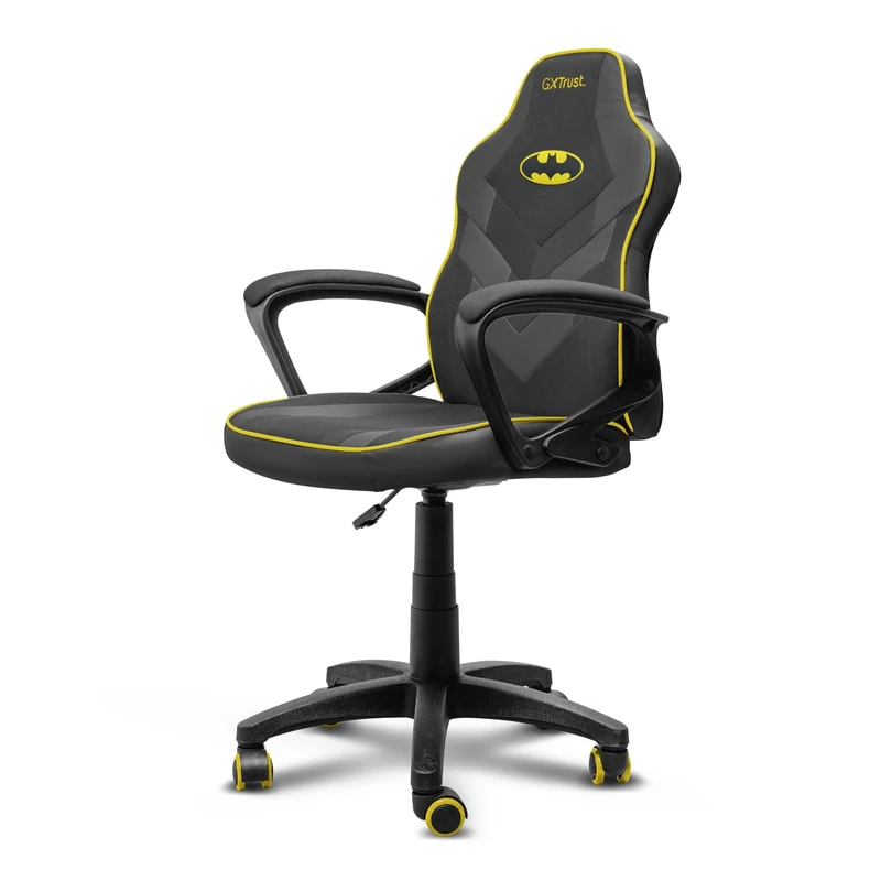 GXTrust 703BM Revvo Batman Licensed Kids Gaming Chair, Adjustable Height, Padded Arm Rest, Class 3 Gas Lift, Fabric Upholstery, PC Chair for Kids Ages 4-12, Gaming Setup, Video Games, Black - Image 1
