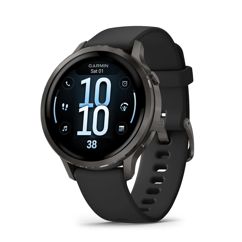 Garmin Venu 4 41mm - GPS Smartwatch, AMOLED Touchscreen, 24/7 Advanced Health & Fitness, 80+ sports apps, Flashlight, ECG app, Sleep Tracking, Fitness coach, up to 10 days battery life, Slate/Black