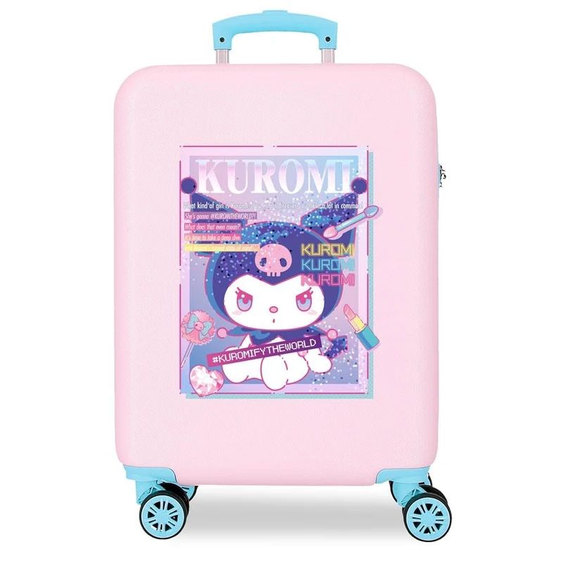 Sanrio Kuromi Current Mood Cabin Suitcase, Pink, 38 x 55 x 20 cm, Rigid, 2 kg, Side Combination Lock, ABS, 2 kg, 34 L, Hand Luggage